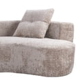 thumbnail image 3 of S-HOME 79.5 Inch 3 Seater Couch in Elegant Upholstered Fabric with 2 Comfortable Pillows for Living Room Decor，Camel, 3 of 6