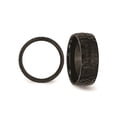 thumbnail image 3 of Mens or Ladies Black Plated Hammered Stainless Steel 8mm Wedding Band Ring for Men, 3 of 6