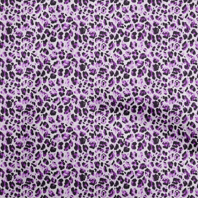oneOone Velvet Purple Fabric Animal Skin Fabric For Sewing Printed Craft Fabric By The Yard 58 Inch Wide