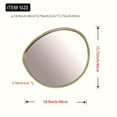 thumbnail image 2 of Caxkun Irregular Wall Mirror For Decor, Asymmetrical Metal Framed Wall Mirror For Living Room, Bathroom, 18.9x15.75 Inch Gold, 2 of 5