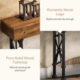 thumbnail image 7 of 55-Inch Farmhouse Console Table With Solid Wood Top, Industrial Narrow Sofa Table For Entryway, Hallway, Foyer, Rustic Brown & Black Metal Frame, 7 of 7