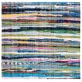 thumbnail image 2 of Safavieh Fiesta Willie Striped Shag Area Rug, Multi, 6'7" x 6'7" Square, 2 of 8