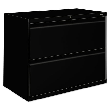 UPC: 0089192143269 | HON 800 Series Two-Drawer Lateral File 36w x 19-1/4d x 28-3/8h Black 882LP