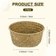 thumbnail image 3 of Uxcell 3-Pack Cesta de Almacenamiento Tejida de Hierba Marina Natural, 16cm x 8.5cm Cestas Redondas Pequeñas de Almacenamiento de Algas [Color Paja], 3 of 6