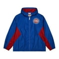 thumbnail image 2 of Men's Mitchell & Ness Blue Detroit Pistons Playmaker Full-Zip Hooded Windbreaker Jacket, 2 of 5