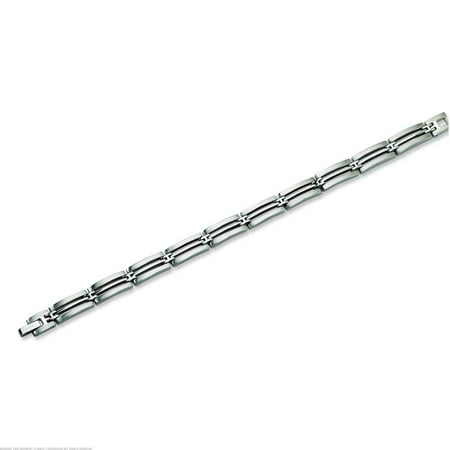 Brushed Mens Link Bracelet - Stainless Steel Brushed Mens Link Bracelet 8.75