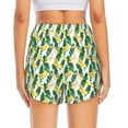 thumbnail image 2 of Lsque Banana Tree Leaves Printed Women's Running Shorts with Liner Pockets,Elastic Quick Dry Workout Athletic Gym Yoga Shorts,Womens High Waist Shorts-Medium, 2 of 9