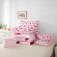 thumbnail image 6 of Homewish Cartoon Loves Pattern 7-Piece Twin Bedding Sets,Happy Valentine Bedding Comforter Set,Pink Red Sheet Sets For Girls Teens,Luxury Bedroom Decor Reversible, 6 of 8