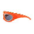 thumbnail image 3 of Womens Rhinestone Jewel Lens Trim Sport Wrap Flaming Plastic Sunglasses Orange - Black, 3 of 4
