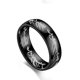 thumbnail image 1 of Anillos de color dorado con cadena de acero inoxidable, un anillo de poder, joyería para mujeres y hombres, 10, negro, 1 of 5