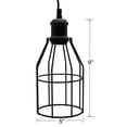 thumbnail image 3 of Industrial Hanging Pendant Light with Plug in Cord, Vintage Wire Cage Lamp for Kitchen Island Dining Room Farmhouse, 15 Cord with On Off Switch (Matte Black), 3 of 4