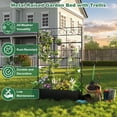 thumbnail image 4 of ANPOO Metal Raised Garden Bed with Trellis, 70.9"x47.2"x12" Outdoor Planter Box with Drainage Holes, Black Privacy Screen for Climbing Plants, Patio & Balcony, 4 of 8