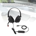 thumbnail image 4 of Auriculares Telefónicos, Micrófono Con Interfaz De 3,5 Mm, Altavoz Silencioso, Ajuste De Volumen, Auriculares Para Centro De Llamadas, Oído Doble Para PC, 4 of 7