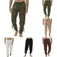 thumbnail image 5 of Mens Medieval Renaissance Pirate Lace-Up Pants Gothic Cosplay Costume Trousers, 5 of 9