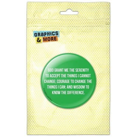 

Serenity Prayer San Serif White on Green Refrigerator Button Magnet