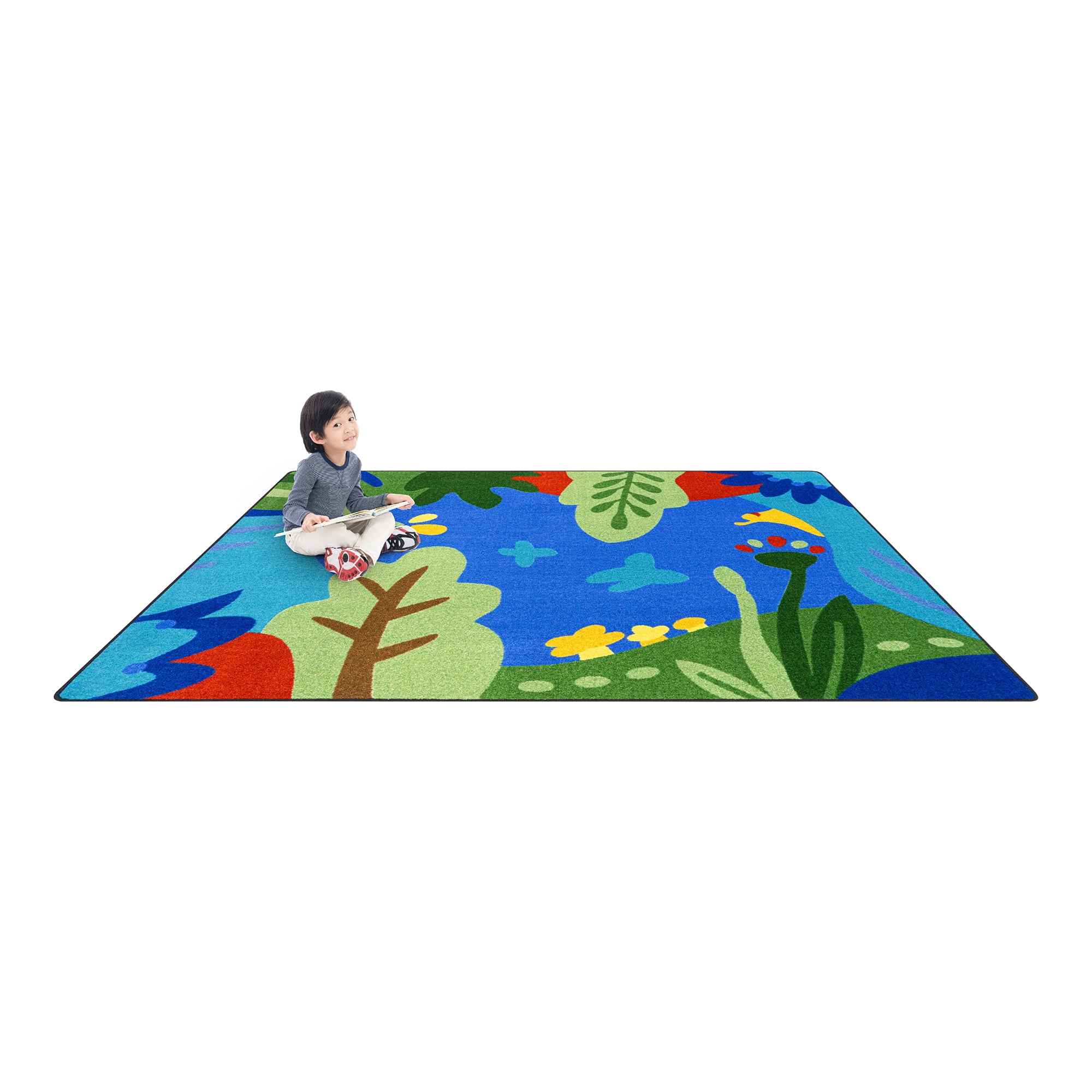 Joy Carpets Curious World 10'9" x 13'2" Indoor Area Rug in Color Multi
