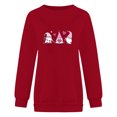 thumbnail image 4 of Pompotops Chemises d'Été pour Femmes Col Rond Manches Longues Hauts Imprimés Blouse Régulière Liquidation, 4 of 4