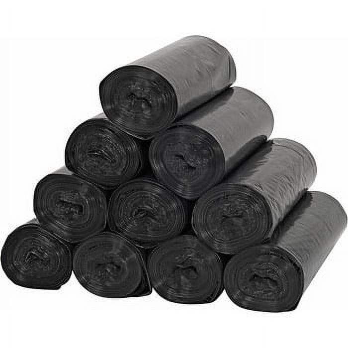 Dealmed Trash Bag, Made in USA, 60 Gallon, 38" x 58", 1.35 Mil, Black, 10 Bags Per Roll, 10 Rolls Per Case