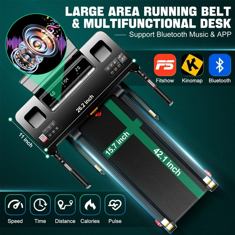 FUNMILY Walking Pad Treadmill, Under Desk