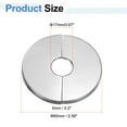 thumbnail image 2 of Uxcell 6pcs Brida Dividida de Pared 0.67" Cubierta de Agujero de Pared Autoadhesiva de Acero Inoxidable, 2 of 7