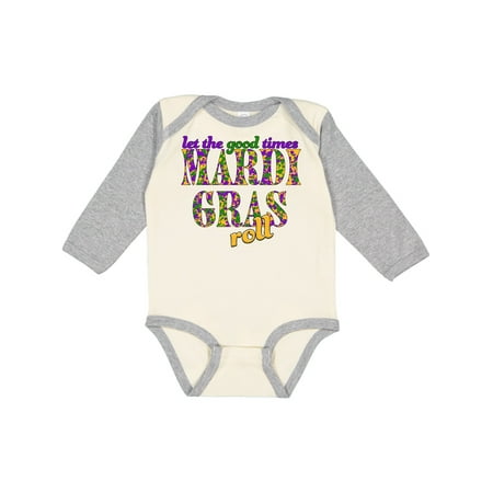 

Inktastic Mardi Gras- Let the Good Times Roll Gift Baby Boy or Baby Girl Long Sleeve Bodysuit