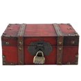 thumbnail image 2 of Vintage Wooden Storage Box Decorative Treasure Jewelry Chest Lock, European Style for Home Decoration, 2 of 7