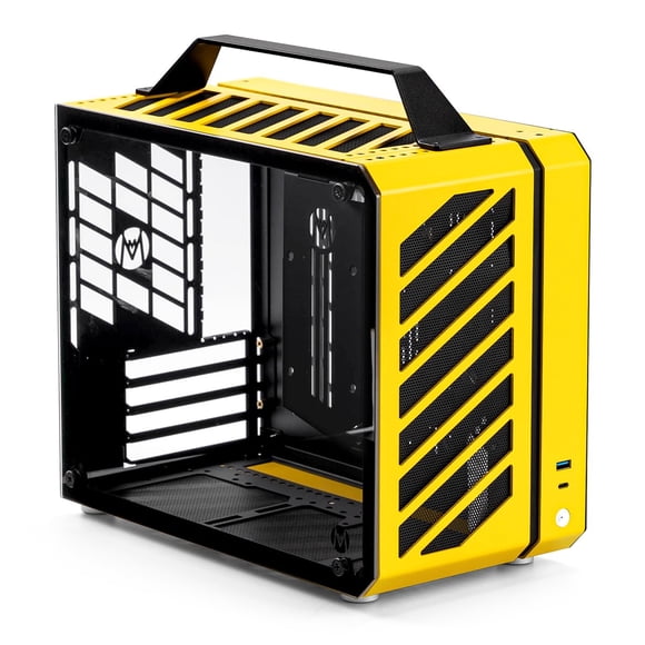 Carcasa para PC Mechanic Master C28, 17,9 L, MATX, 240 ml, AIO, amarilla