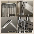 thumbnail image 3 of Bathroom Shower Full Set Black White Gray Bathtub Shower System RAain Pressurized Digital LED Shower Sets Hot Cold  Faucet My Lux Decor Round, 3 of 30