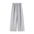 thumbnail image 3 of TIREOW Girls Wide Leg Sweatpants Elastic High Waist Lace Trim Sweat Pants Loose Casual Sports Trousers Street Style Trousers, 3 of 7