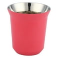 thumbnail image 2 of Taza de café Ticfox de doble pared acero inoxidable 304 color rojo rosa 160 ml, 2 of 14