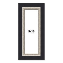 5x16 IN Frame Black Real Wood Picture Frame Width 2.25 Inches | Interior Frame Depth 0.5 Inches |