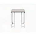 thumbnail image 2 of Chafik Natural Oak & Chrome Finish End Table | Contemporary Design & Sturdy Construction, 2 of 5