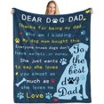 thumbnail image 1 of LHSHID Dog Dad Gifts for Men Blanket Dog Dad Gifts Dog Lovers Gifts for Men Best Dog Dad Ever Gifts for Dog Lovers Men Dogfather Dog Lover Gifts Gifts for Dog Lovers Blanket 30"x40", 1 of 7