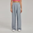thumbnail image 2 of Bxsruta Women's High-Waisted Sun-Protective Wide-Leg Pants for Casual Comfort with Pockets, 2 of 6