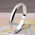 thumbnail image 4 of S999 Silver Open End Sterling Silver Bangle Bracelet for Women's, Birthday Gift for Mom Wife, 4 of 7