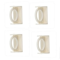 HAMPPLIES 4Pcs Self Adhesive Curtain Rod Holders for Wall No Drilling Required White