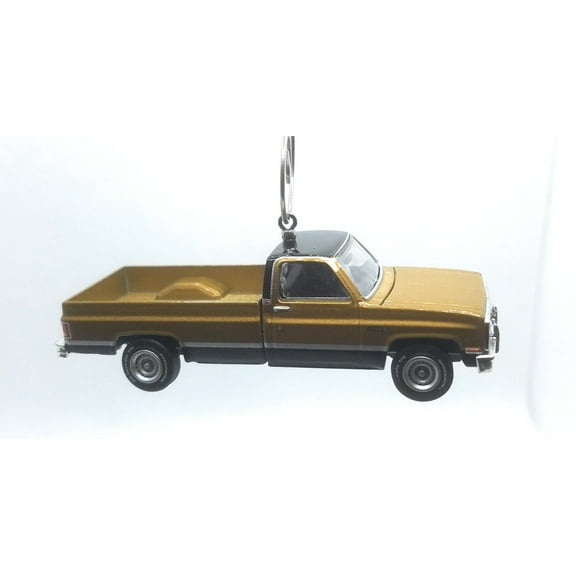 Christmas Ornament for 1984 GMC Sierra Classic Pickup Truck Gold Black