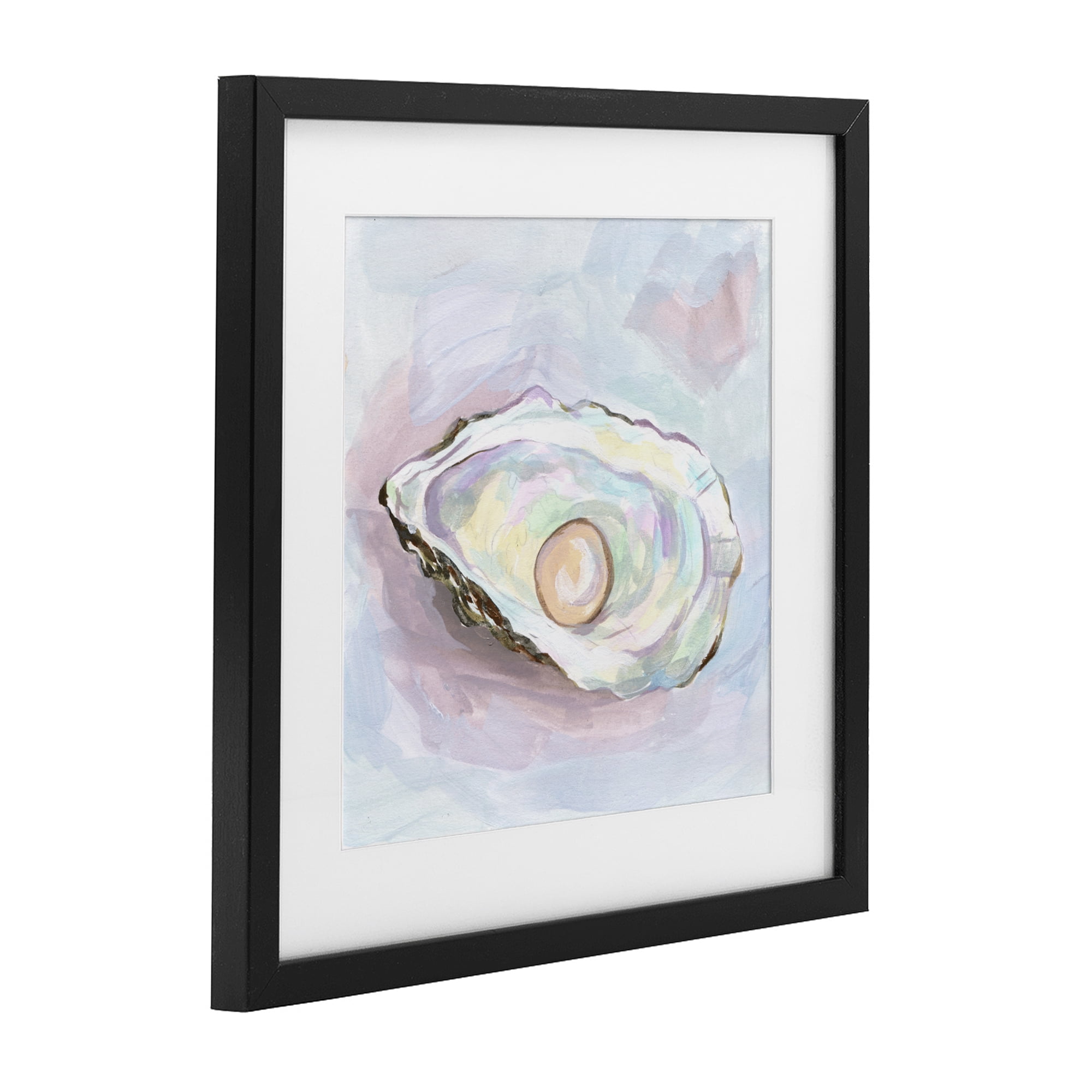Stupell Industries Silent Opal Oyster Black Framed Print Under Glass, design by Melissa Wang