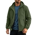 thumbnail image 2 of FEIIBMOYRIA Men's Outdoor Jackets Men Full Zipped Hooded Water Repellent Windbreaker Jackets Casual Solid Color Basic Comfy Coats for Daily Commute Outdoor Sports Wear, 2 of 7