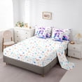 thumbnail image 5 of Erosebridal Kids Cute Unicorn Bedding Comforter Set 7-Piece,Boys Girls Flying Butterflies King Bedding Sets,Blue Purple,Lightweight Room Decor, 5 of 6