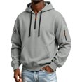 thumbnail image 3 of Mens Hoodies Quarter Zip Pullover al Hoodie for Men Sweatshirt,XL, 3 of 9
