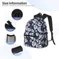 thumbnail image 3 of Fotbe White Leaves Mochila Ligera Casual para Laptop para Hombres y Mujeres, Mochila Impermeable de Uso Diario, Mochila para Universidad, 3 of 6