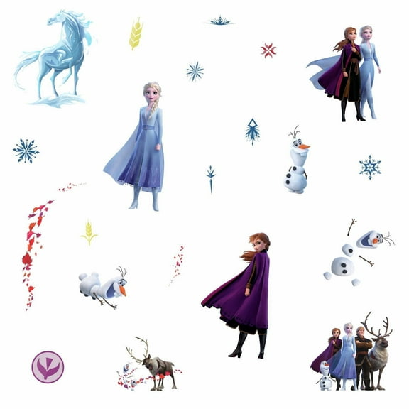 Roommates RMK4075SCS  Frozen 2 Peel and Stick Wall Decals Girls Favorite Room Decor Frozen Stickers