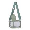 thumbnail image 1 of Bolso Bandolera PVC Transparente Bolso Hombro Informal para Mujer Con Bolso Pequeño (verde), 1 of 9