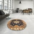 thumbnail image 4 of Ahgly Company Machine Washable Indoor Rectangle Abstract Dark Brown Area Rugs, 6' x 9', 4 of 7