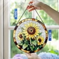 thumbnail image 4 of Atrapasoles Pauyadu con vidrieras con forma de girasol, 20 cm, para decoración de ventana, 4 of 6
