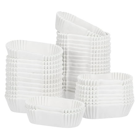 

Liners Cupca Baking Paper Cups Ca Loaf Oval Mini Cup Muffin Bread Pans Liner Pan Disposable Proof Boat Shape Dessert Tray