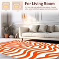 thumbnail image 2 of ODIKA 4'x6' Machine Washable Non-Slip Area Rug, Contemporary Abstract Wave Design Featuring Fluid Interlocking Lines High Traffic Rug, Orange, 394114, 2 of 7