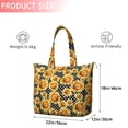 thumbnail image 4 of Black Polka Dot Sunflower Pattern Travel Tote Bags for Women Carry On,Large Weekender Bags for Women Travel,Multi Functional Duffle Bag for Work,Shopping,Sports, 4 of 5