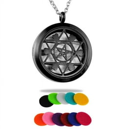 Essential Oil Necklace Jewelry Gift Set Chrysanthemum Aromatherapy Diffuser Necklace with 5ml Organic Sweet Orange Essential Oil Necklace Gift Box Walmart